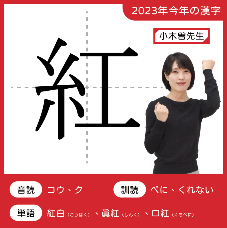 2023今年の漢字：紅